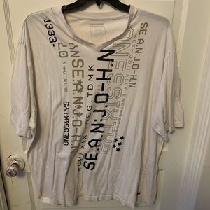 Sean John Casual V-Neck Short Sleeve Shirt